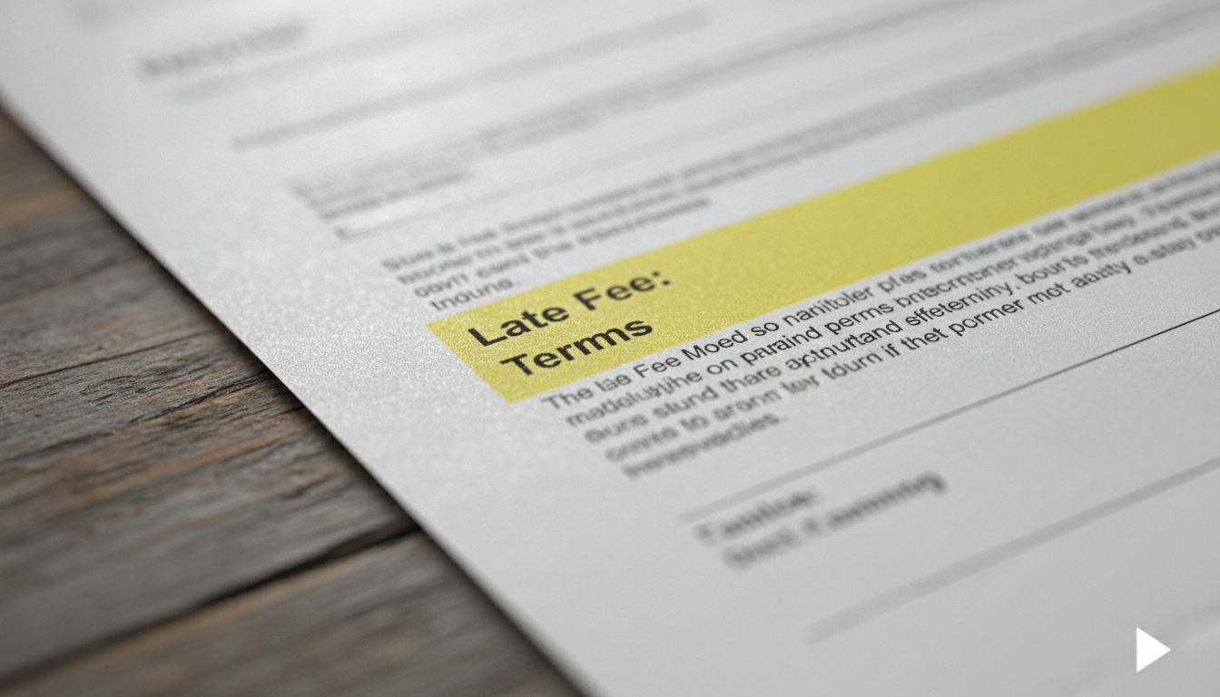 Importance of Late Fees - late fees policy template